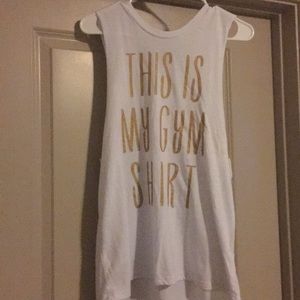 White thin workout shirt